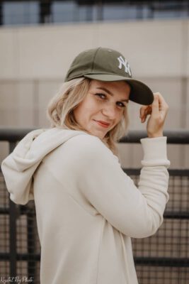 Outfittipps für ein Fotoshooting Olivgrün